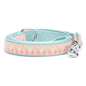 Mermaid pink ribbon and nylon dog leash, coiled leash