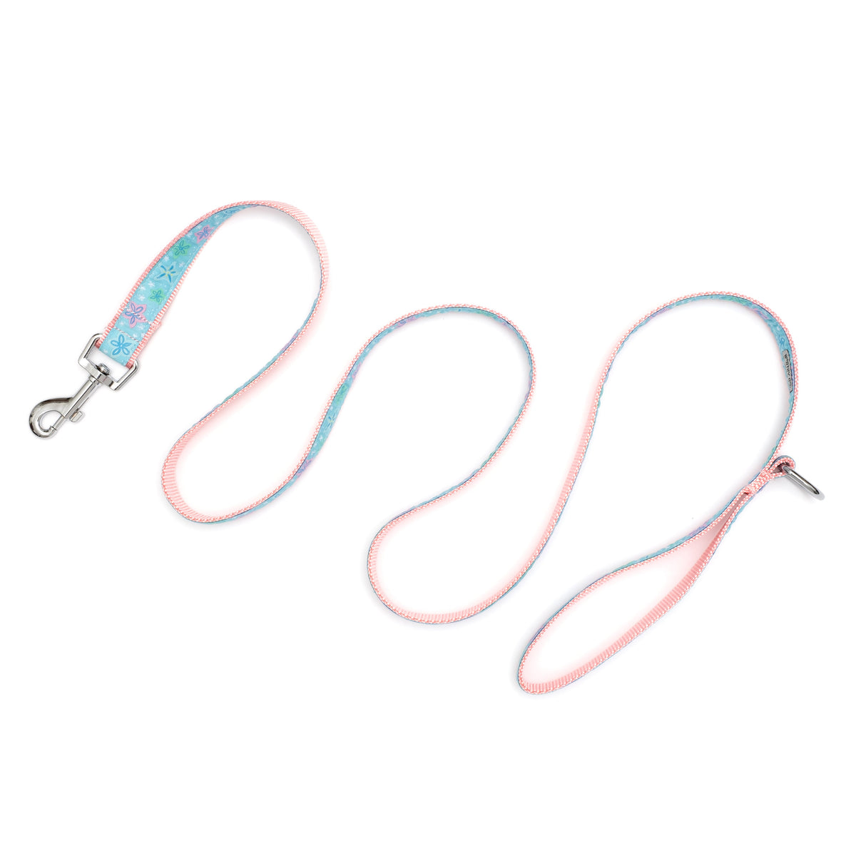 Starfish Floral Dog Leash – Blue, Sizes S, L