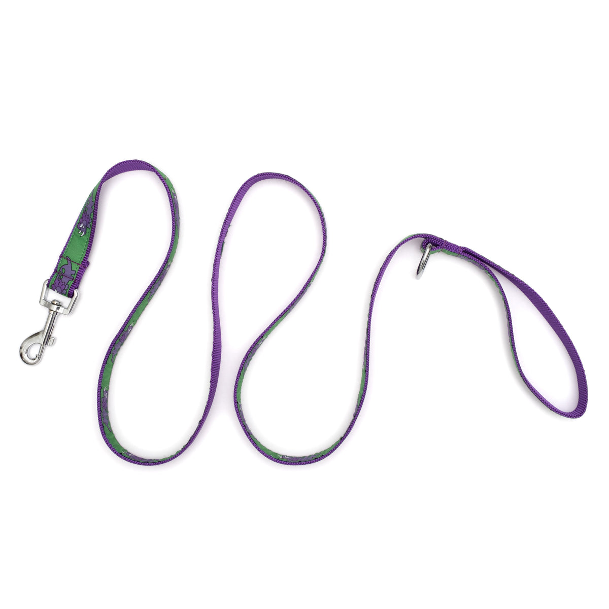 Triceratops Dog Leash – Green, Sizes S, L