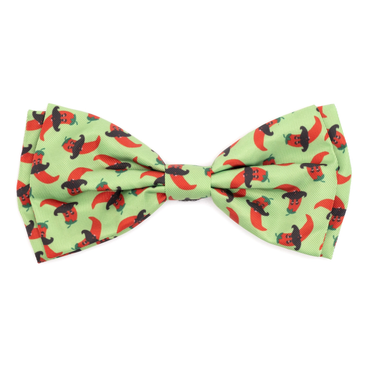 Chili Pepper Dog Bow Tie – Polyester, Lime, Sizes S, L