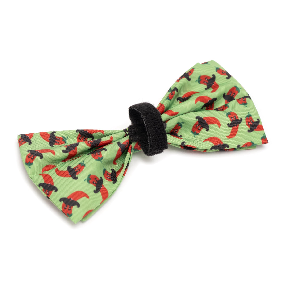 Chili Pepper Dog Bow Tie – Polyester, Lime, Sizes S, L