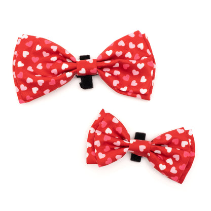 Cupid Dog Bow Tie – Polyester, Red, Sizes S, L