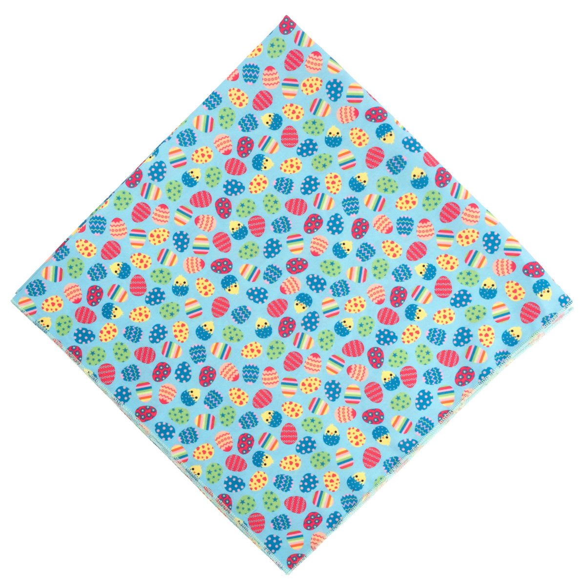 Easter Eggs Dog Bandana – Polyester, Blue, Sizes S, L