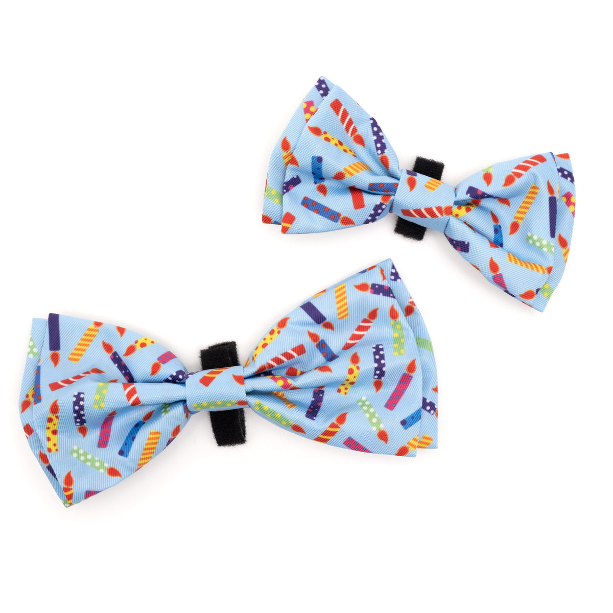 It's My Birthday Dog Bow Tie – Polyester, Blue, Sizes S, L