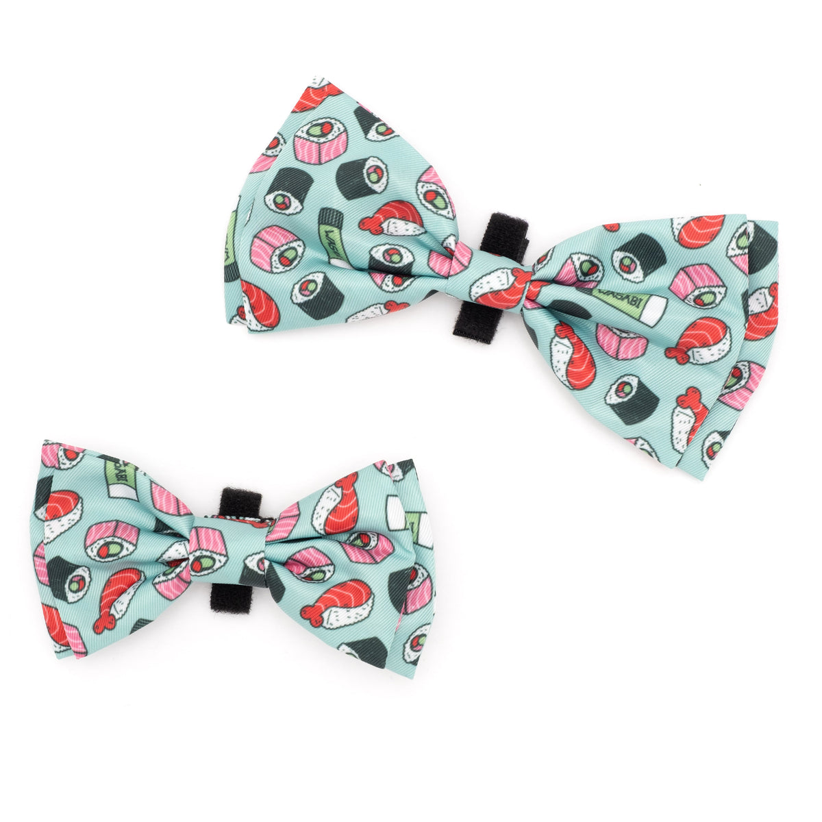 Sushi Dog Bow Tie – Polyester, Mint Green, Sizes S, L