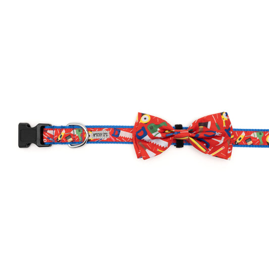 Tools Dog Bow Tie – Polyester, Red, Sizes S, L