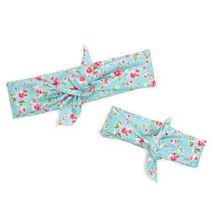 Watercolor Floral Dog Bandana – Polyester, Teal, Sizes S, L