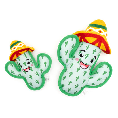 Green Cactus Squeaky Dog Toy in green, product view 2