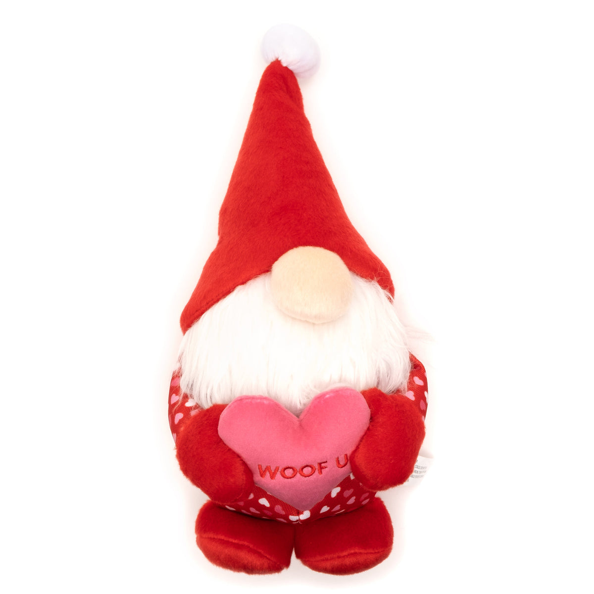 Cupid Gnome Dog Toy – Red, Sizes S, L