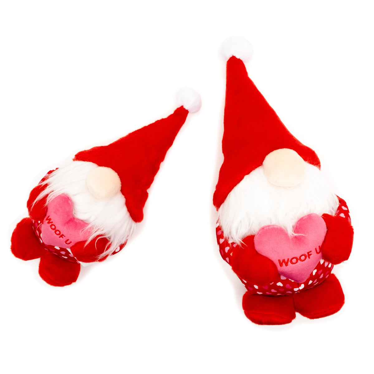 Cupid Gnome Dog Toy – Red, Sizes S, L