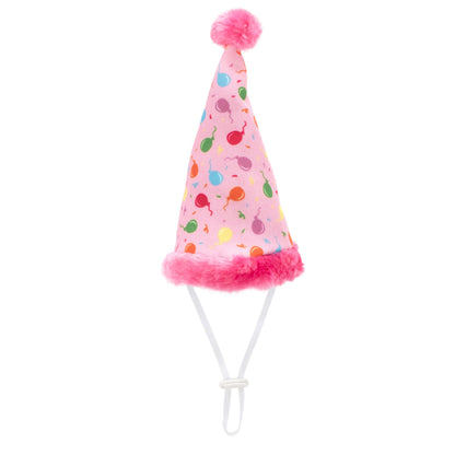 Birthday Party Dog Hat – Nylon, Blue & Pink, Sizes S, L