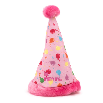 Birthday Party Dog Hat – Nylon, Blue & Pink, Sizes S, L