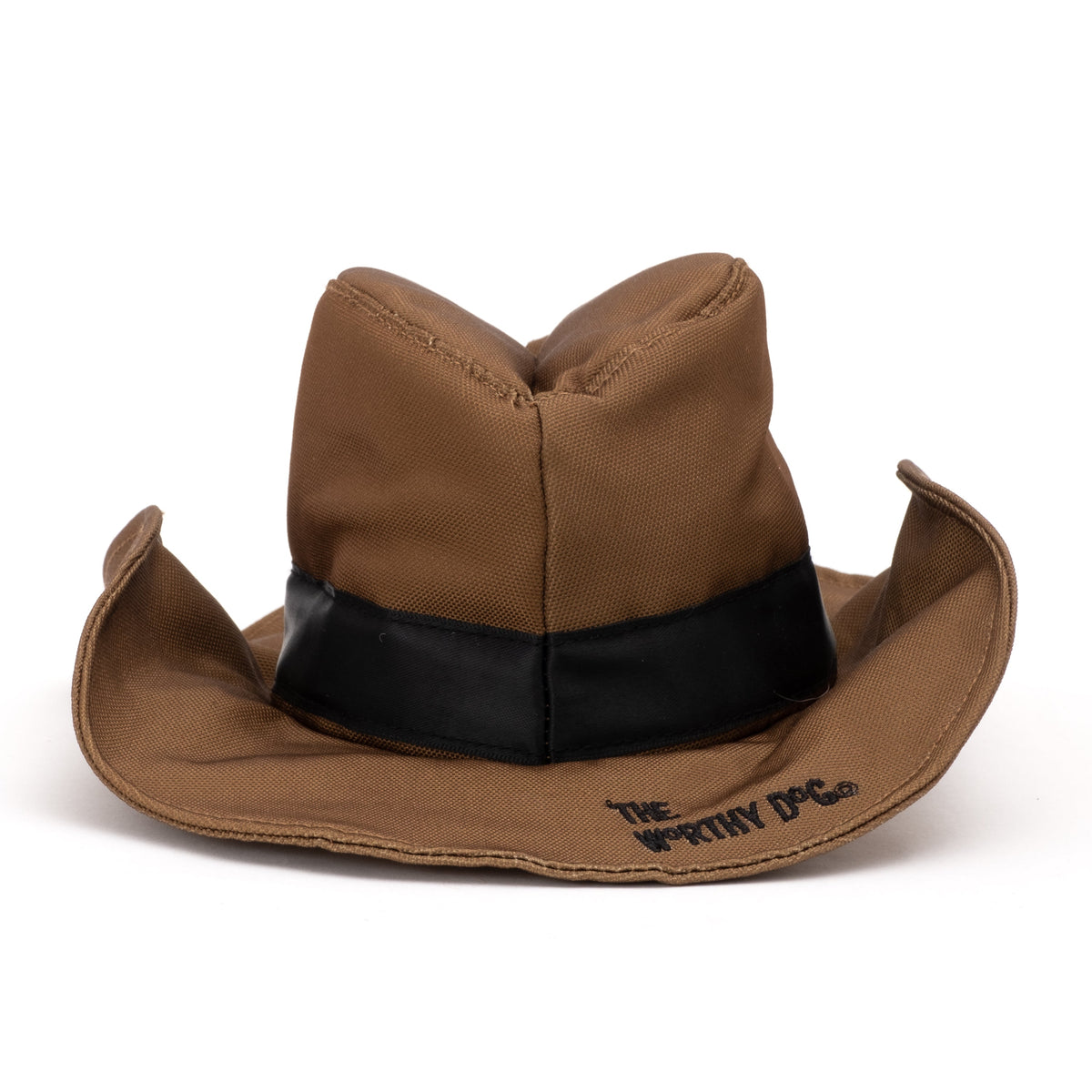 Cowboy Party Dog Hat – Nylon, Brown & Pink, Sizes S, L