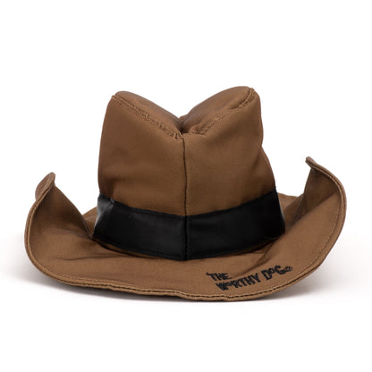 Cowboy Party Dog Hat – Nylon, Brown & Pink, Sizes S, L