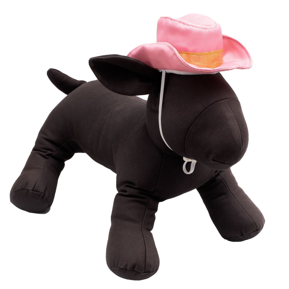 Cowboy Party Dog Hat – Nylon, Brown & Pink, Sizes S, L