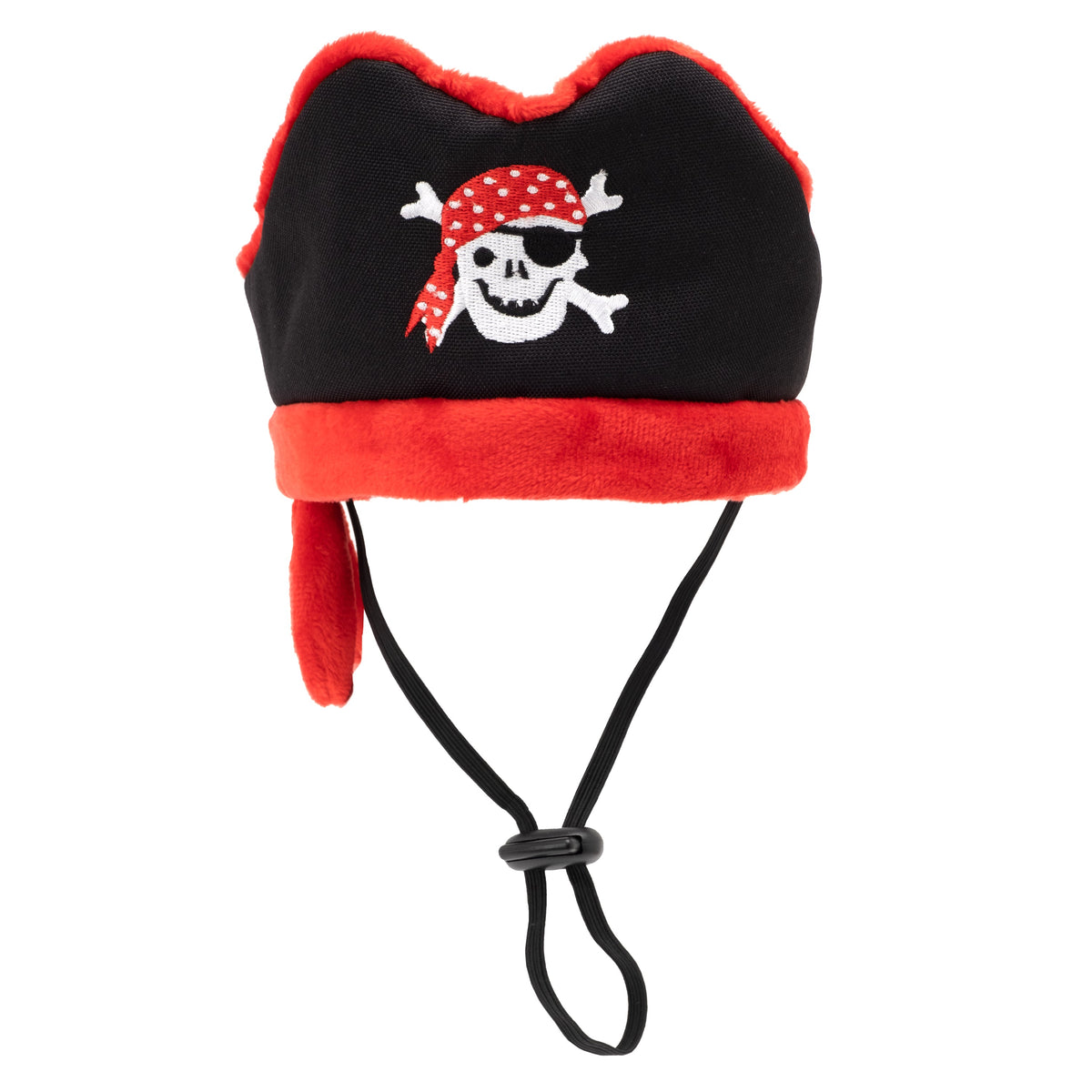 Pirate Party Dog Hat – Nylon, Black, Sizes S, L