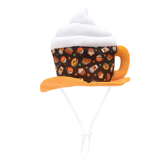 Pumpkin Spice Party Dog Hat – Nylon, Brown, Sizes S, L