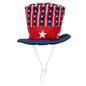 Uncle Sam Party Dog Hat – Nylon, Red/White/Blue, Sizes S, L