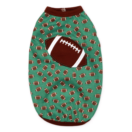 Game On Dog Tank Top – Cotton, Green, Sizes XS–XXL