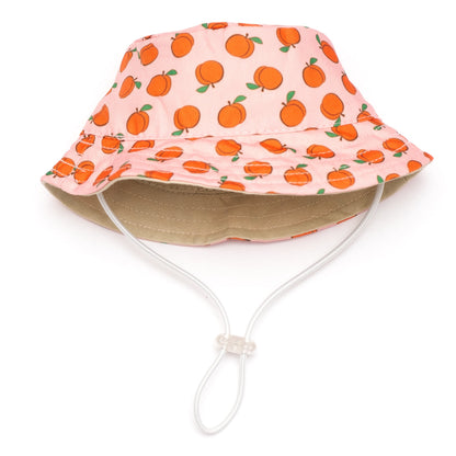 Peachy Keen Bucket Dog Hat – Polyester, Peach, Sizes S–XL