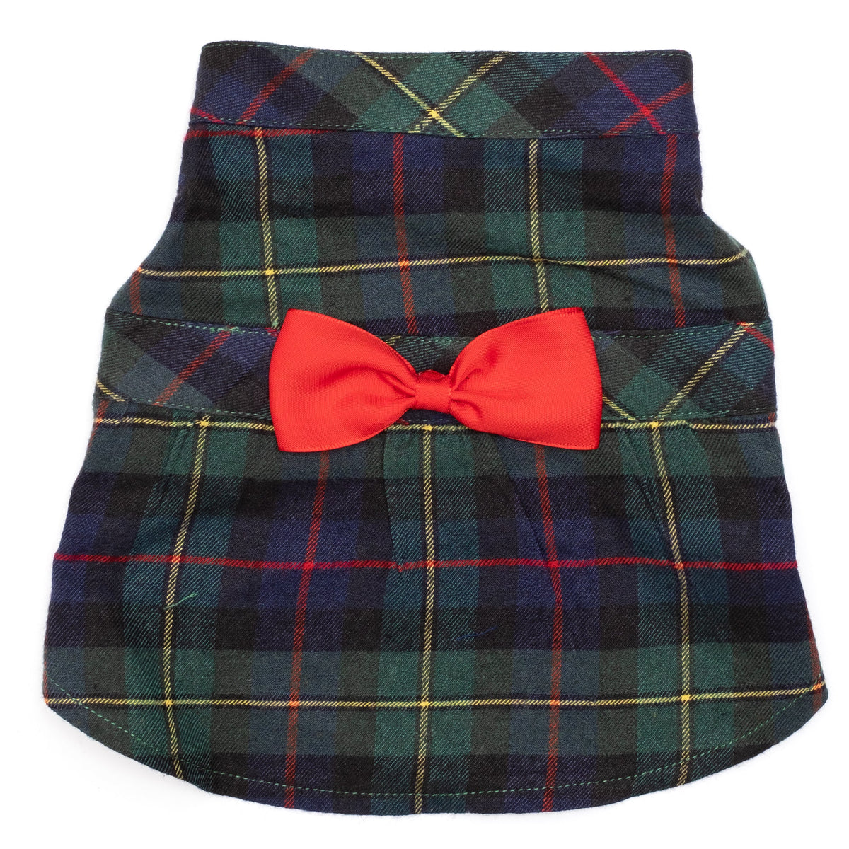MacLeod Tartan Dog Dress – Cotton, Black Multicolored, Sizes XS–XXL