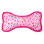 Pink Birthday Girl Bone Squeaky Dog Toy in pink, main product view