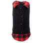Two-Fer Cardigan Dog Sweater – Acrylic, Black & Black/Beige, Sizes XXS–XXL