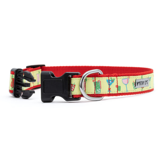 Holiday Cheer Dog Collar – Green, Sizes XS–XL