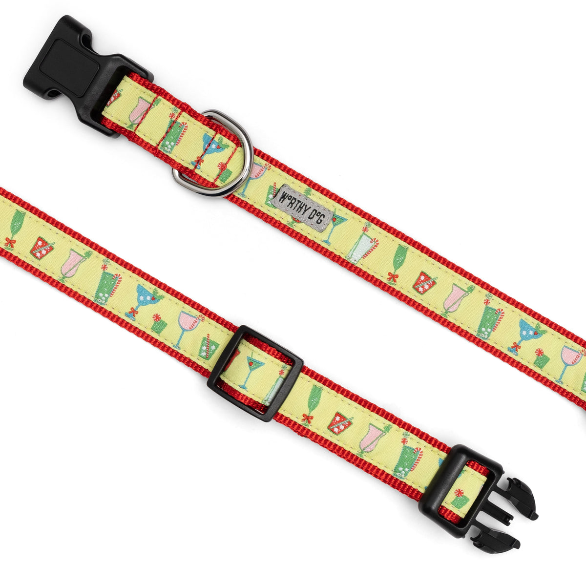 Holiday Cheer Dog Collar – Green, Sizes XS–XL