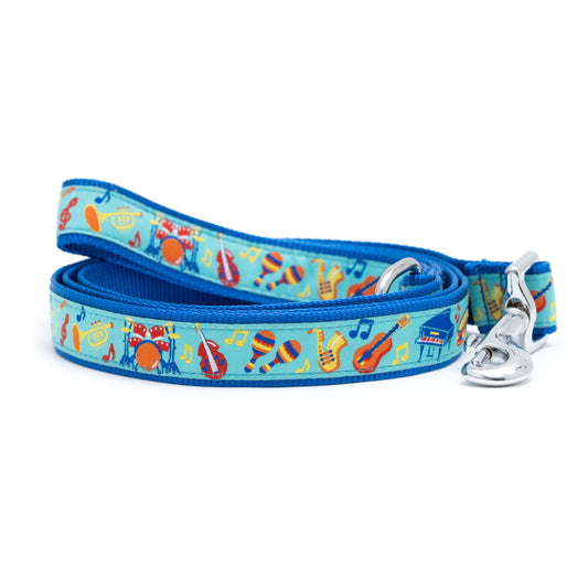 Music Dog Leash – Blue, Sizes S, L