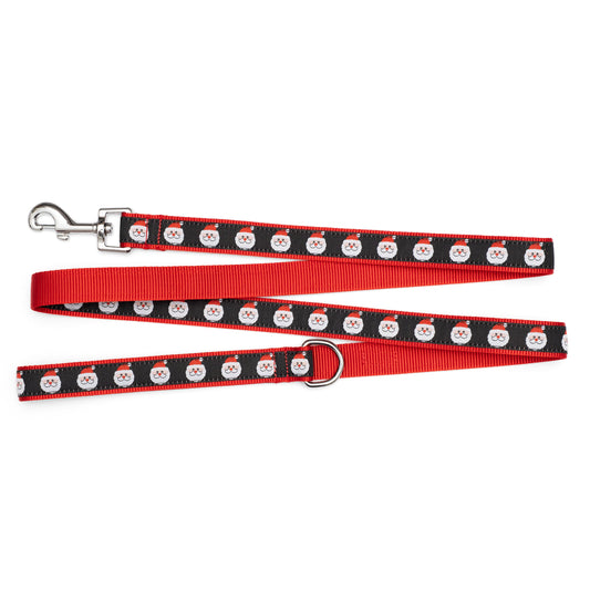Santa Dog Leash – Black, Sizes S, L