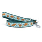 Sloth mint green ribbon and nylon dog leash, coiled leash