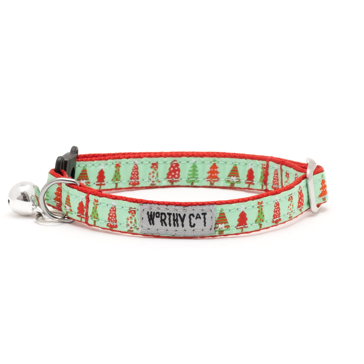 Holiday Trees Cat Collar – Green, Size One Size