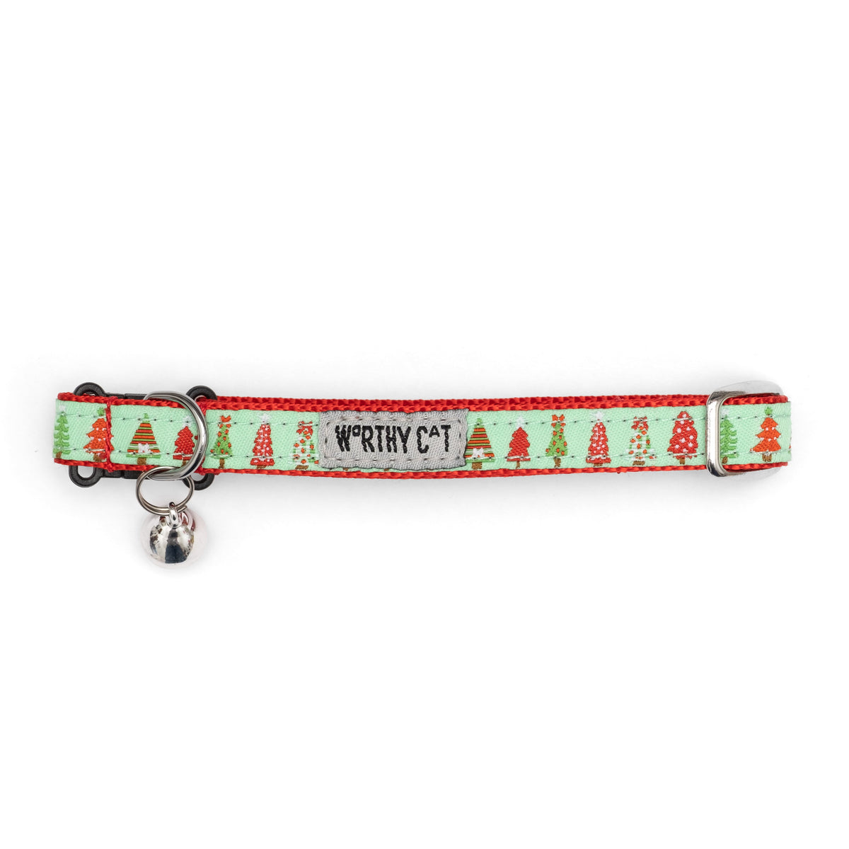 Holiday Trees Cat Collar – Green, Size One Size