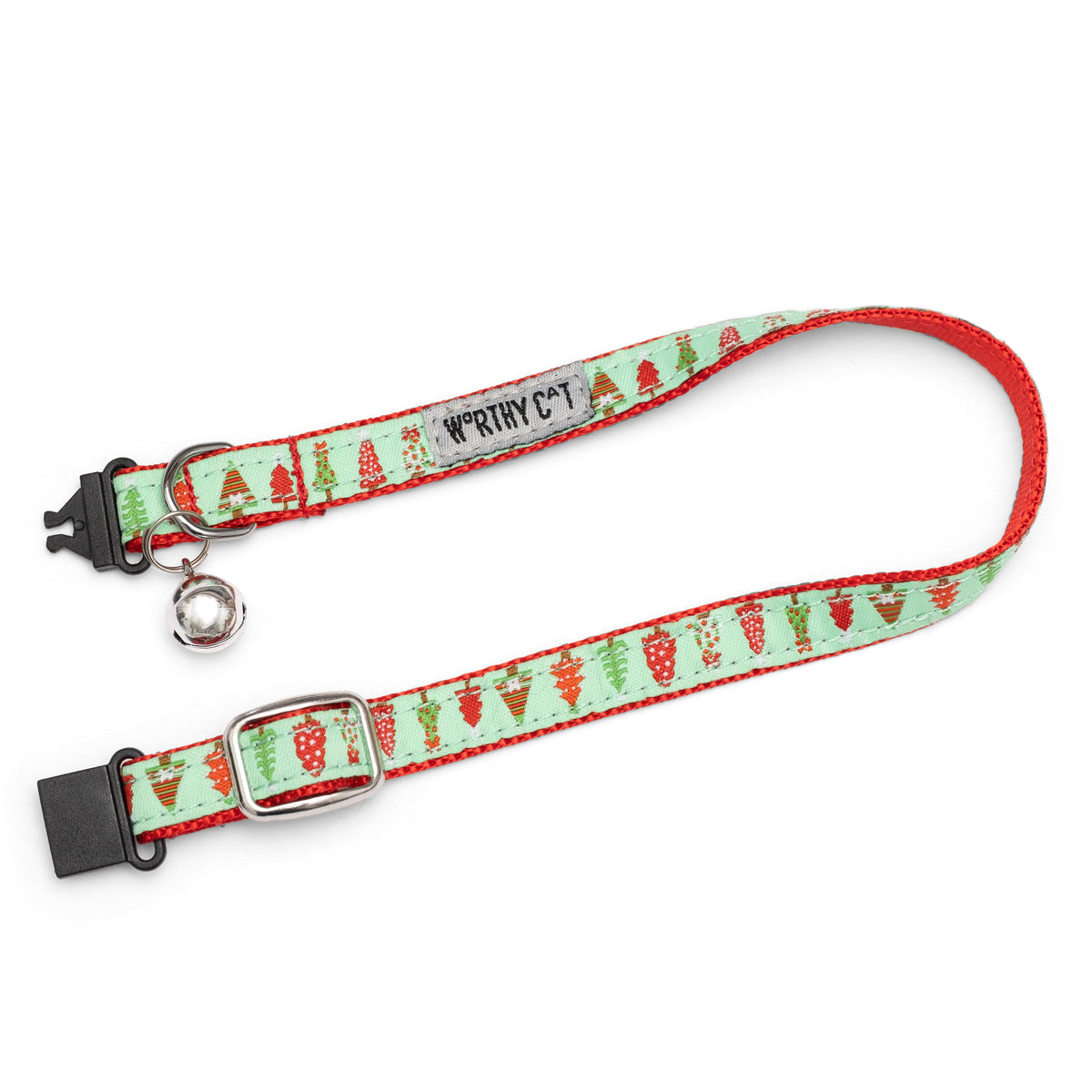Holiday Trees Cat Collar – Green, Size One Size