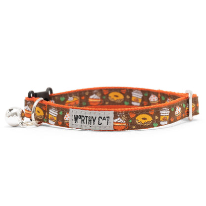 Pumpkin Spice Cat Collar – Brown, Size One Size