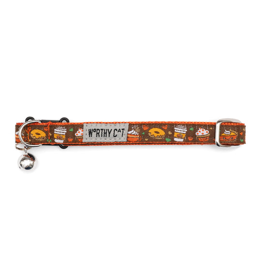 Pumpkin Spice Cat Collar – Brown, Size One Size