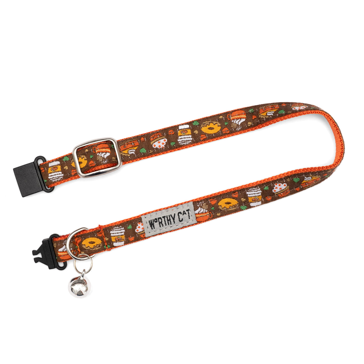 Pumpkin Spice Cat Collar – Brown, Size One Size