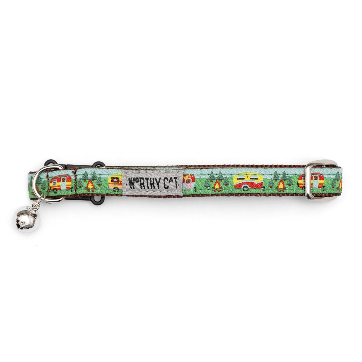 Happy Camper Cat Collar – Multicolored, Size One Size