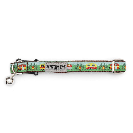 Happy Camper Cat Collar – Multicolored, Size One Size