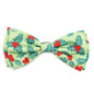 Holly Dog Bow Tie – Polyester, Green, Sizes S, L