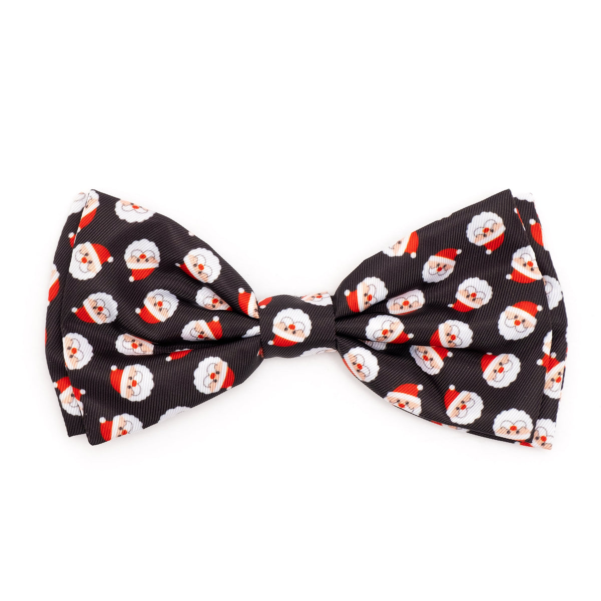 Santa Dog Bow Tie – Polyester, Black, Sizes S, L
