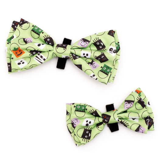 Tricks for Treats Dog Bow Tie – Polyester, Lime, Sizes S, L