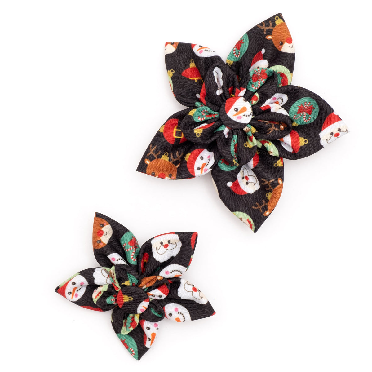 Deck the Halls Dog Flower – Polyester, Black, Sizes S, L