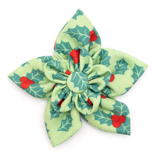 Holly Dog Flower – Polyester, Green, Sizes S, L