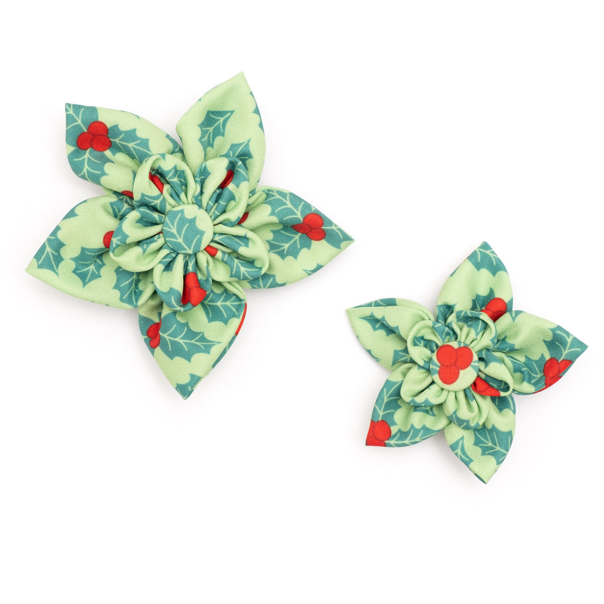 Holly Dog Flower – Polyester, Green, Sizes S, L