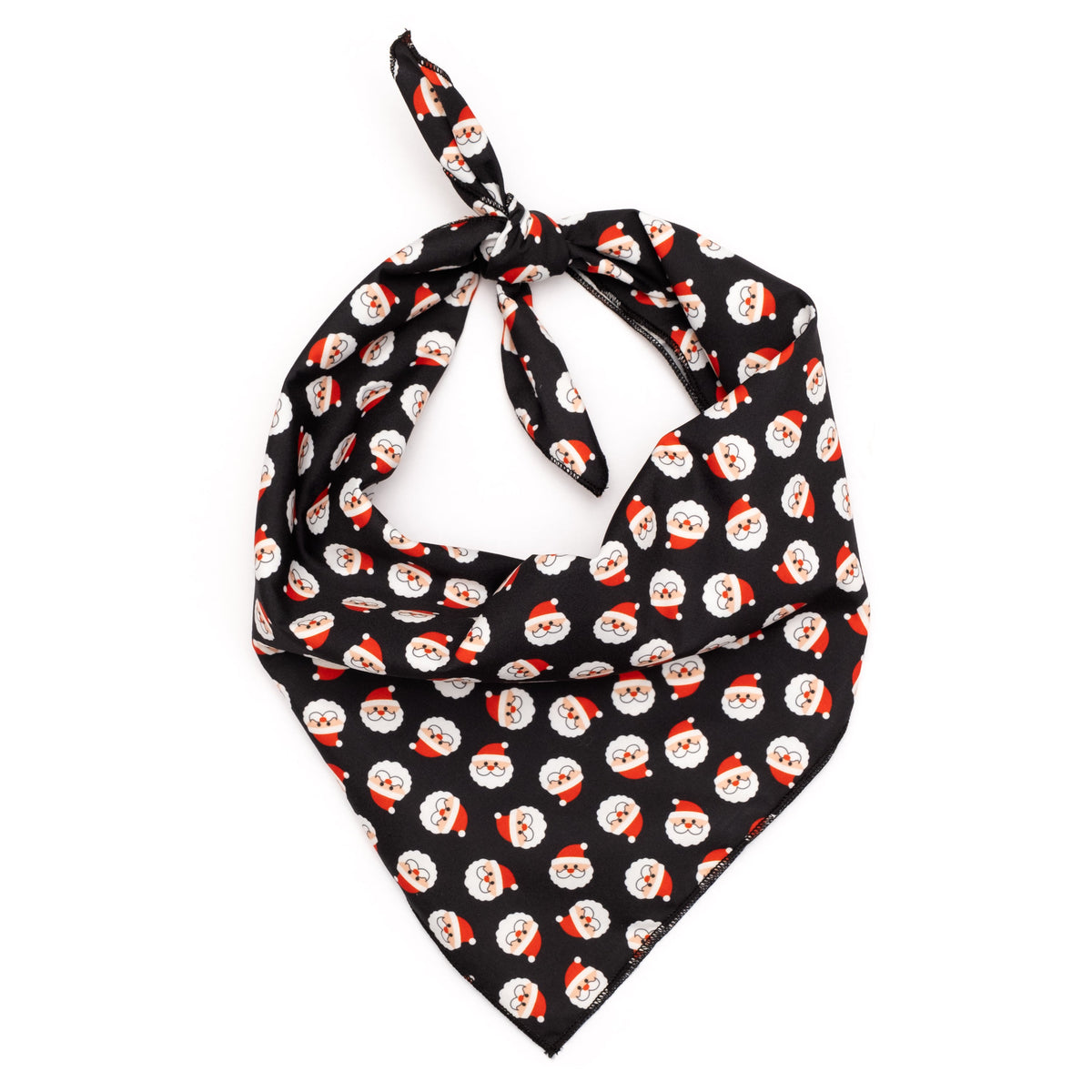 Black Santa Dog Bandana, black, main product view