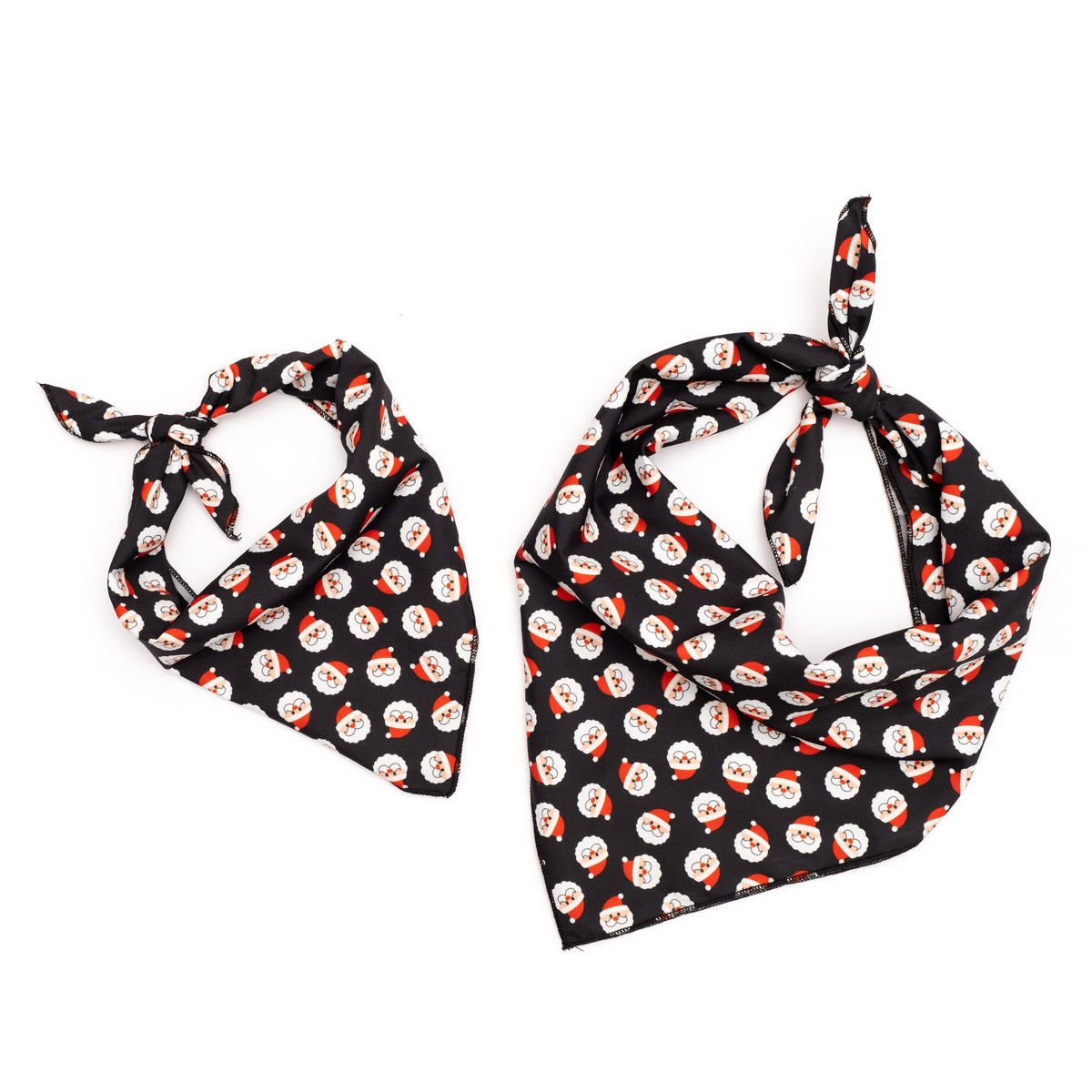 Black Santa Dog Bandana, black, product view 2