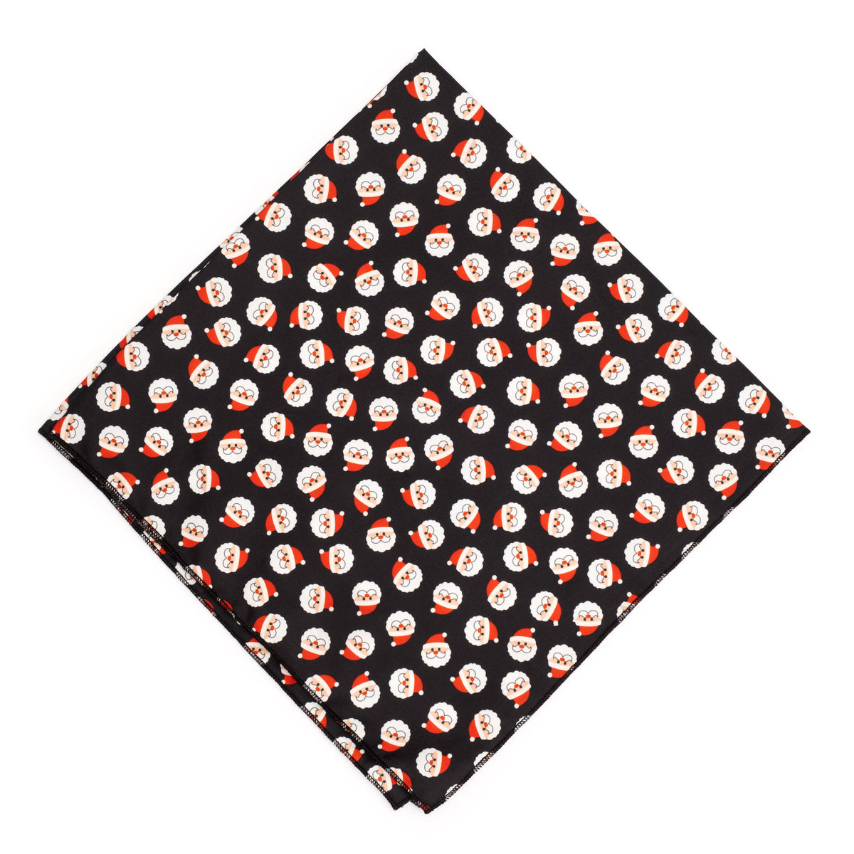 Black Santa Dog Bandana, black, product view 3