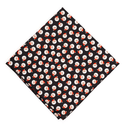 Black Santa Dog Bandana, black, product view 3
